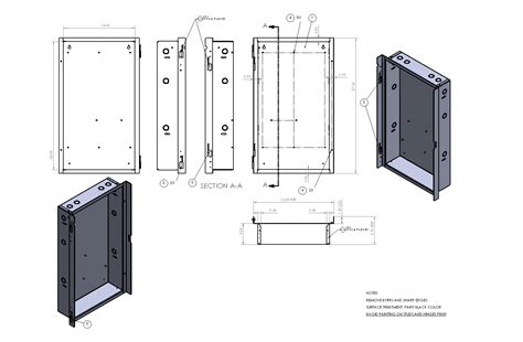 sheet metal box drawing